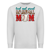Dove Grey Loud And Proud Baseball Mom Premium Sweatshirt - BundleAndBundleShop
