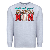 Heather Grey Loud And Proud Baseball Mom Premium Sweatshirt - BundleAndBundleShop