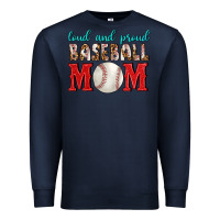 Navy Loud And Proud Baseball Mom Premium Sweatshirt - BundleAndBundleShop