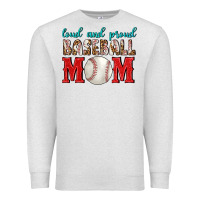 Oatmeal Heather Loud And Proud Baseball Mom Premium Sweatshirt - BundleAndBundleShop
