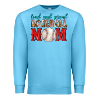 Ocean Blue Loud And Proud Baseball Mom Premium Sweatshirt - BundleAndBundleShop