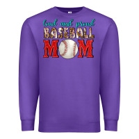 Purple Loud And Proud Baseball Mom Premium Sweatshirt - BundleAndBundleShop