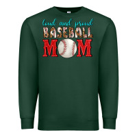Sports Green Loud And Proud Baseball Mom Premium Sweatshirt - BundleAndBundleShop