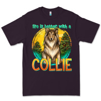 Plum life is better with a collie Premium Tee - texasbilliewilder