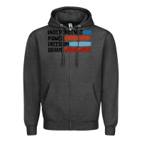 Charcoal Heather indepence power freedom brave Zipper Hoodie - MaliasSmallBusiness