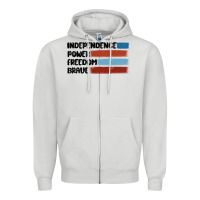 Dove Grey indepence power freedom brave Zipper Hoodie - MaliasSmallBusiness