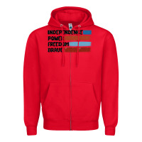 Red indepence power freedom brave Zipper Hoodie - MaliasSmallBusiness