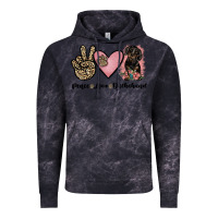 Cloud Black peace love dachshund Vintage Hoodie - JahusDesignShop