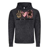 Vintage Black peace love dachshund Vintage Hoodie - JahusDesignShop