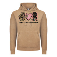 Vintage Coffee peace love dachshund Vintage Hoodie - JahusDesignShop