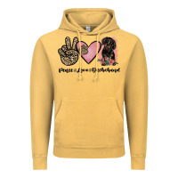 Vintage Mustard peace love dachshund Vintage Hoodie - JahusDesignShop