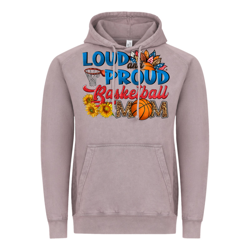 Loud And Proud Basketball Mom Vintage Hoodie by HRA Design Shop | Teevron