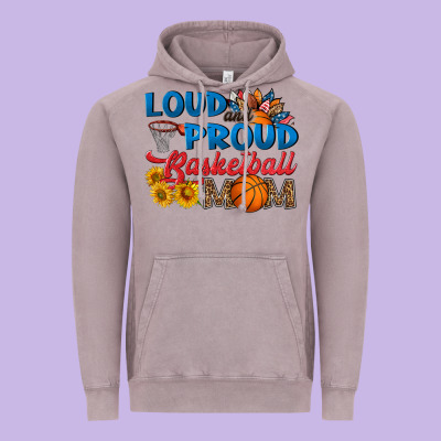 Loud And Proud Basketball Mom Vintage Hoodie Designed By Hra Design Shop