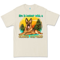 Bone life is better with a german shepherd Premium Tee - texasbilliewilder