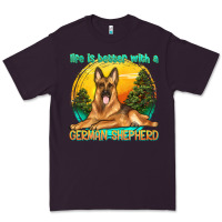 Plum life is better with a german shepherd Premium Tee - texasbilliewilder