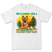 White life is better with a german shepherd Premium Tee - texasbilliewilder
