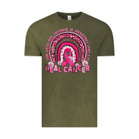Vintage Olive heal cancer rainbow Vintage Tee - JahusDesignShop
