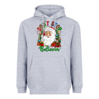 Heather Grey Don't stop believin' Heavyweight Hoodie - NancyCooperArtShop