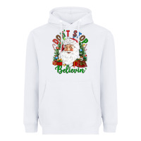 White Don't stop believin' Heavyweight Hoodie - NancyCooperArtShop