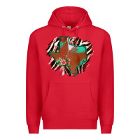 Red Western Horsehide Texas Flag Premium Hoodie - Bettercallsaul