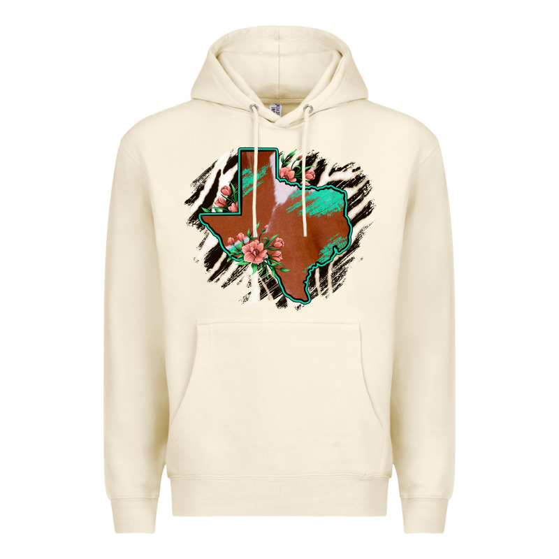 Western Horsehide Texas Flag Premium Hoodie by Bettercallsaul | Teevron
