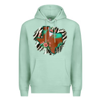 Seafoam Western Horsehide Texas Flag Premium Hoodie - Bettercallsaul