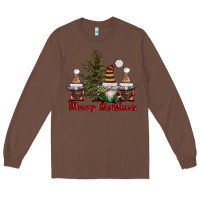 Chestnut merry christmas with gnomes Long Sleeve Tee - AdoDesignShop