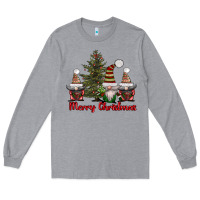 Heather Grey merry christmas with gnomes Long Sleeve Tee - AdoDesignShop