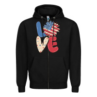 Black love 4th of july Zipper Hoodie - MaliasSmallBusiness