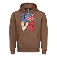 Chestnut love 4th of july Zipper Hoodie - MaliasSmallBusiness