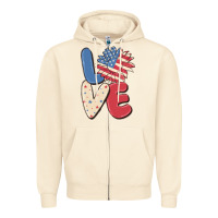 Sandshell love 4th of july Zipper Hoodie - MaliasSmallBusiness