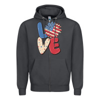 Smoke love 4th of july Zipper Hoodie - MaliasSmallBusiness