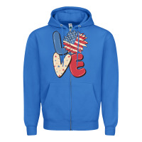 True Royal love 4th of july Zipper Hoodie - MaliasSmallBusiness