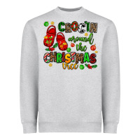 Heather Grey Croc'in around the christmas tree Heavyweight Sweatshirt - AdoDesignShop