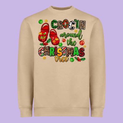 Croc'in Around The Christmas Tree Heavyweight Sweatshirt Designed By Adodesignshop