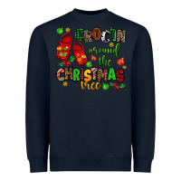 Navy Croc'in around the christmas tree Heavyweight Sweatshirt - AdoDesignShop
