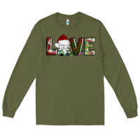 Army Green love christmas gnome Long Sleeve Tee - AdoDesignShop