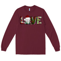 Burgundy love christmas gnome Long Sleeve Tee - AdoDesignShop