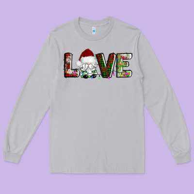 Love Christmas Gnome Long Sleeve Tee Designed By Adodesignshop