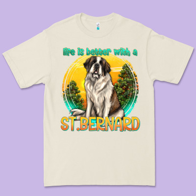 Life Is Better With A St.bernard Premium Tee Designed By Texasbilliewilder