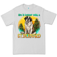 Dove Grey life is better with a st.bernard Premium Tee - texasbilliewilder