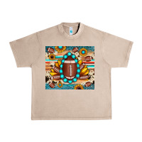 French Oak football cowhide sunflower Urban Heavy Tee - JahusDesignShop