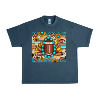 Midnight Navy football cowhide sunflower Urban Heavy Tee - JahusDesignShop