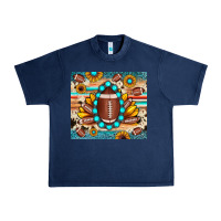 Navy football cowhide sunflower Urban Heavy Tee - JahusDesignShop
