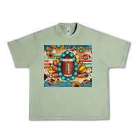 Oil Green football cowhide sunflower Urban Heavy Tee - JahusDesignShop