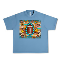 Pebble Blue football cowhide sunflower Urban Heavy Tee - JahusDesignShop