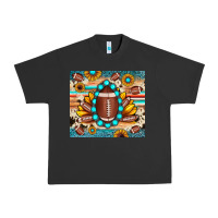 Pigment Black football cowhide sunflower Urban Heavy Tee - JahusDesignShop