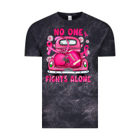 Cloud Black breast cancer no one fights alone truck football Vintage Tee - JahusDesignShop