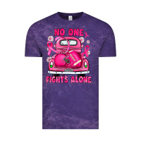 Cloud Purple breast cancer no one fights alone truck football Vintage Tee - JahusDesignShop