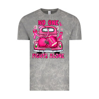 Cloud Rock breast cancer no one fights alone truck football Vintage Tee - JahusDesignShop